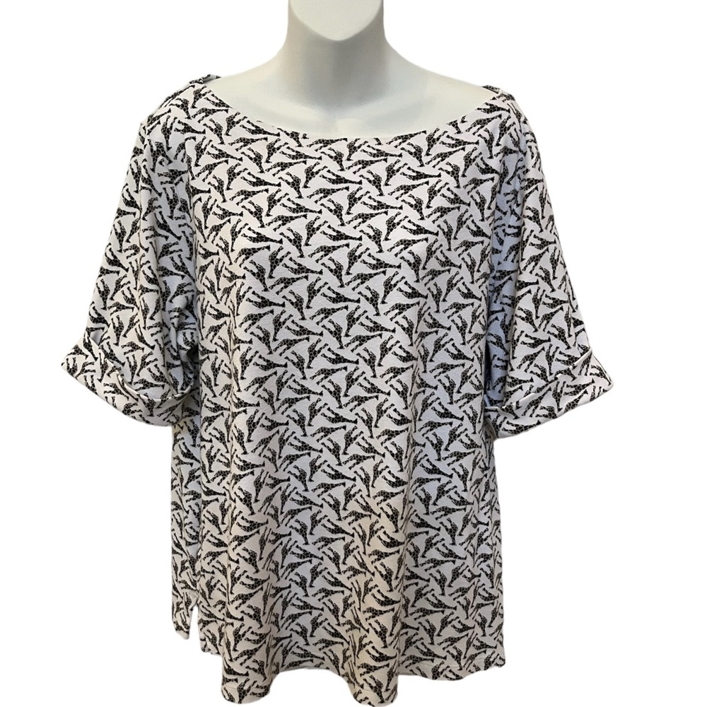 Giraffe pattern casual comfy top